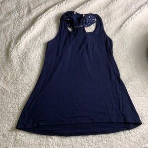 Navy blue kids tank top